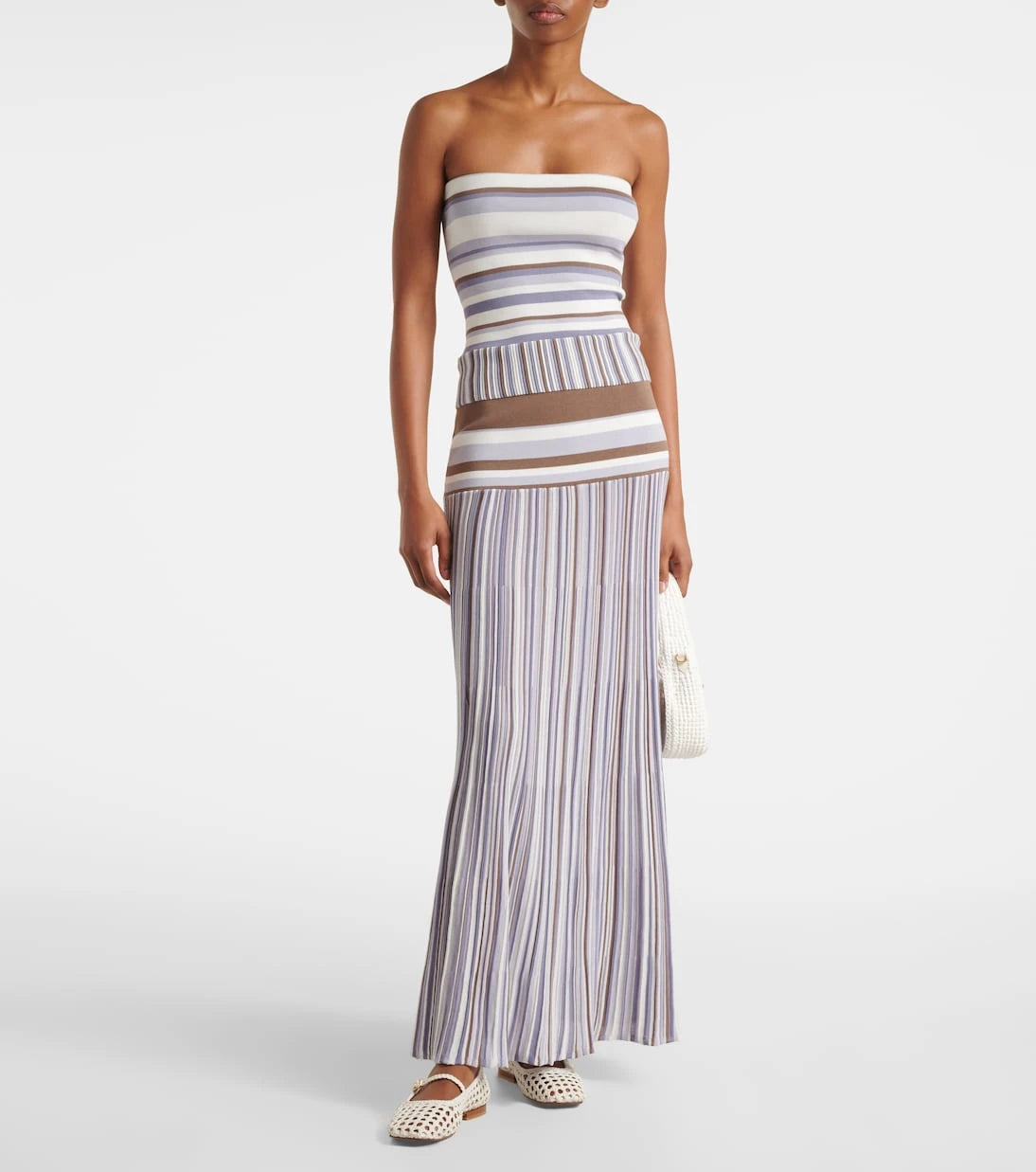 Faithfull - Citara striped cotton-blend maxi skirt