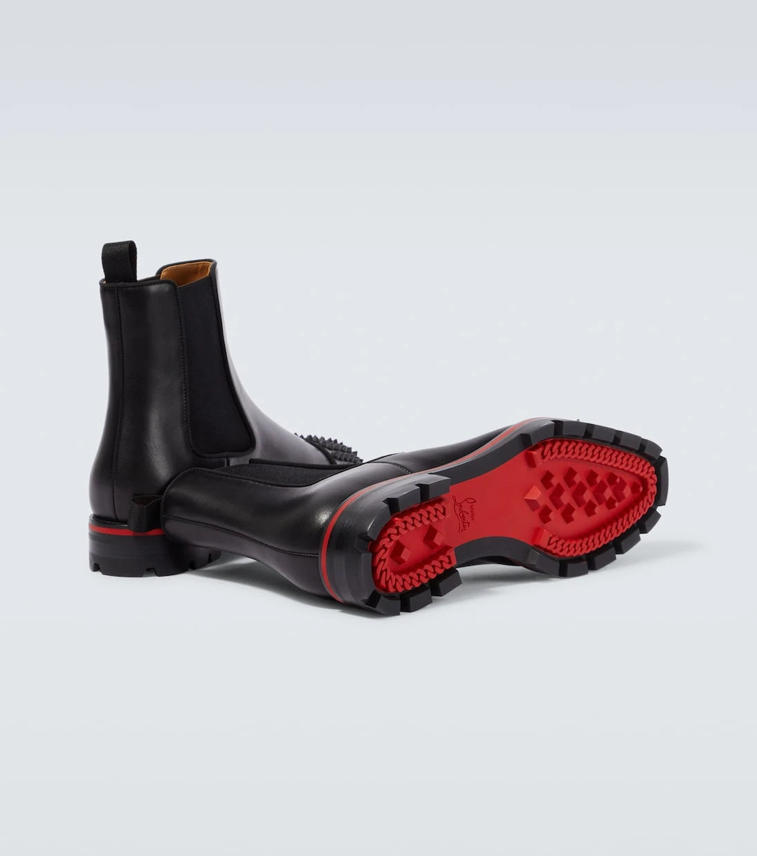 Christian Louboutin - Melon Spikes leather Chelsea boots