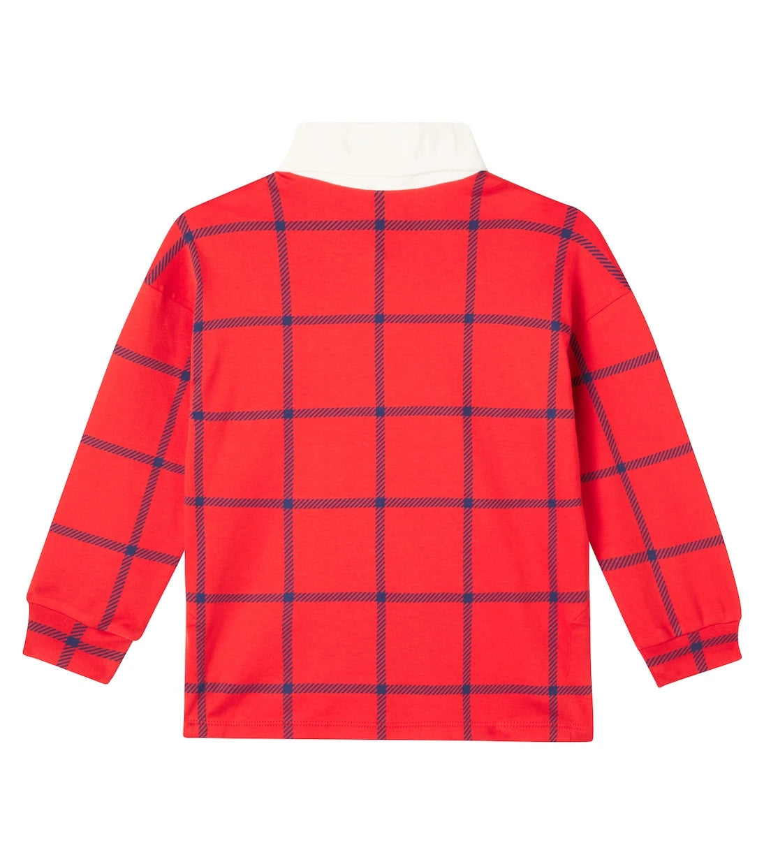 Mini Rodini - x E.T. checked cotton polo sweater