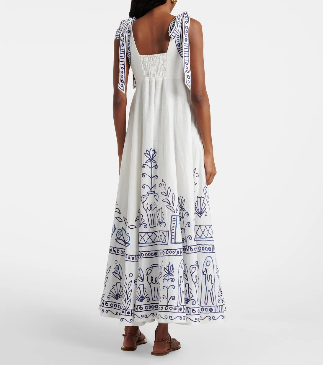 Alémais - x LRNCE Leela printed linen maxi dress