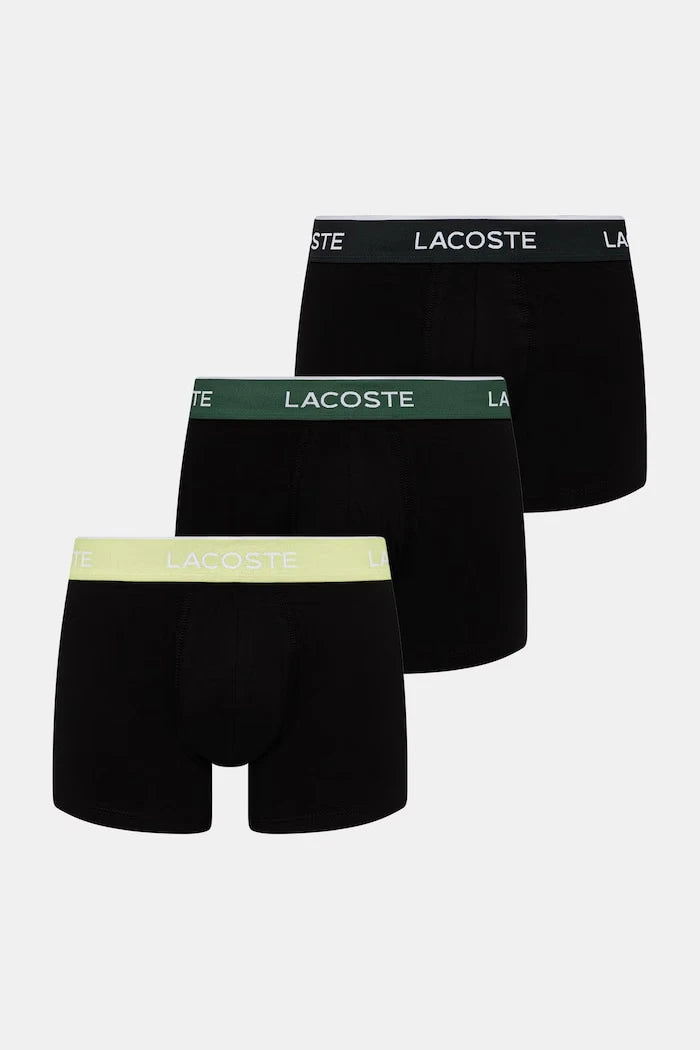 Lacoste erkek pamuklu elastan dar kesim boxer 3'lü