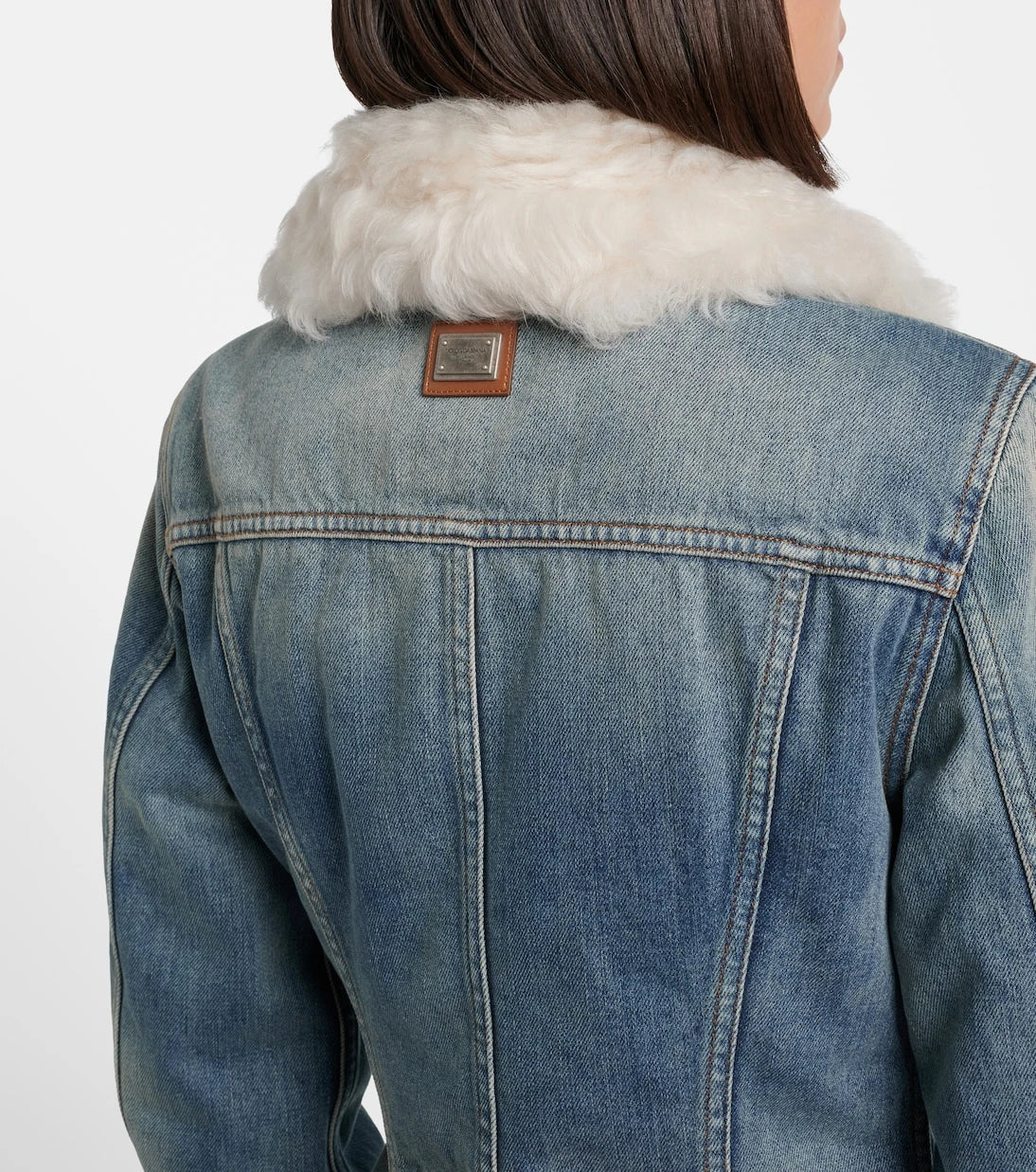 Dolce&Gabbana - Shearling-trimmed denim jacket
