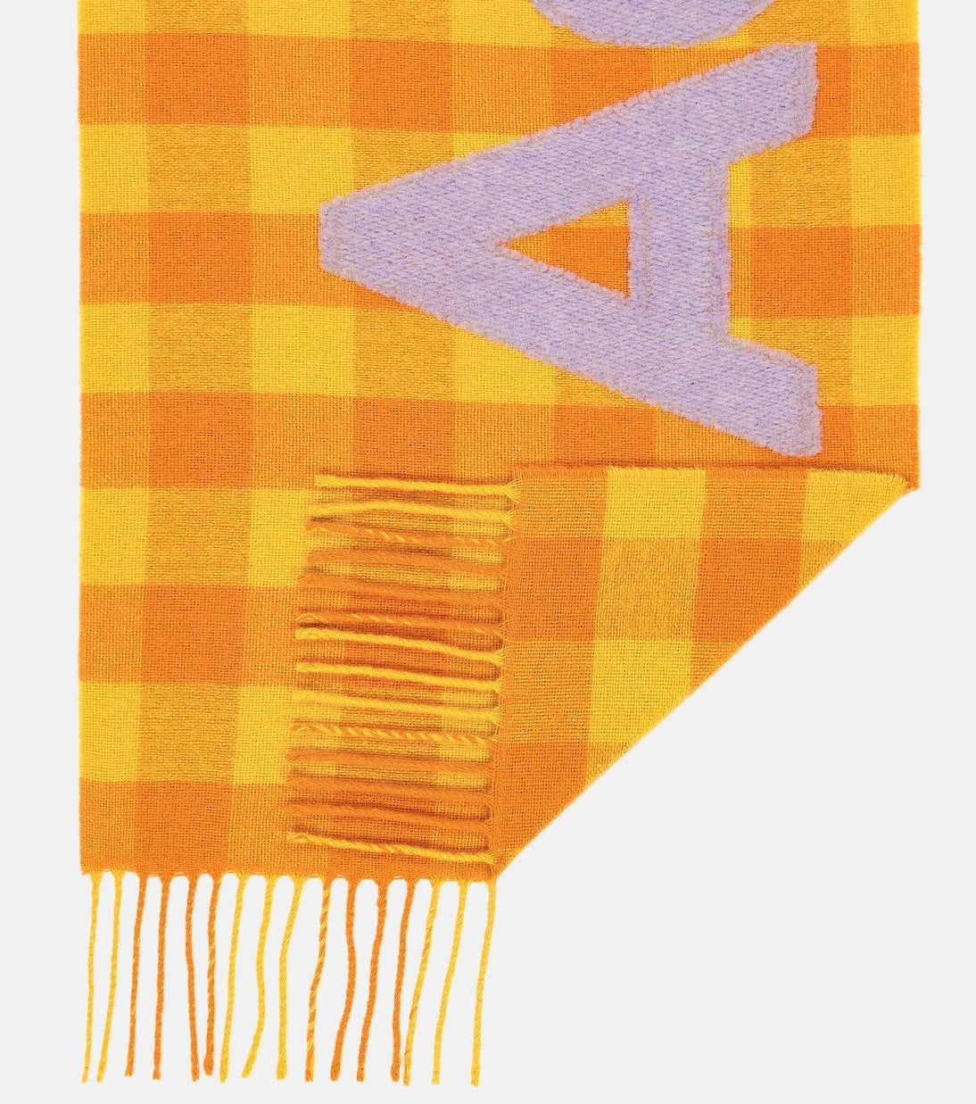 Acne Studios - Logo checked wool-blend scarf