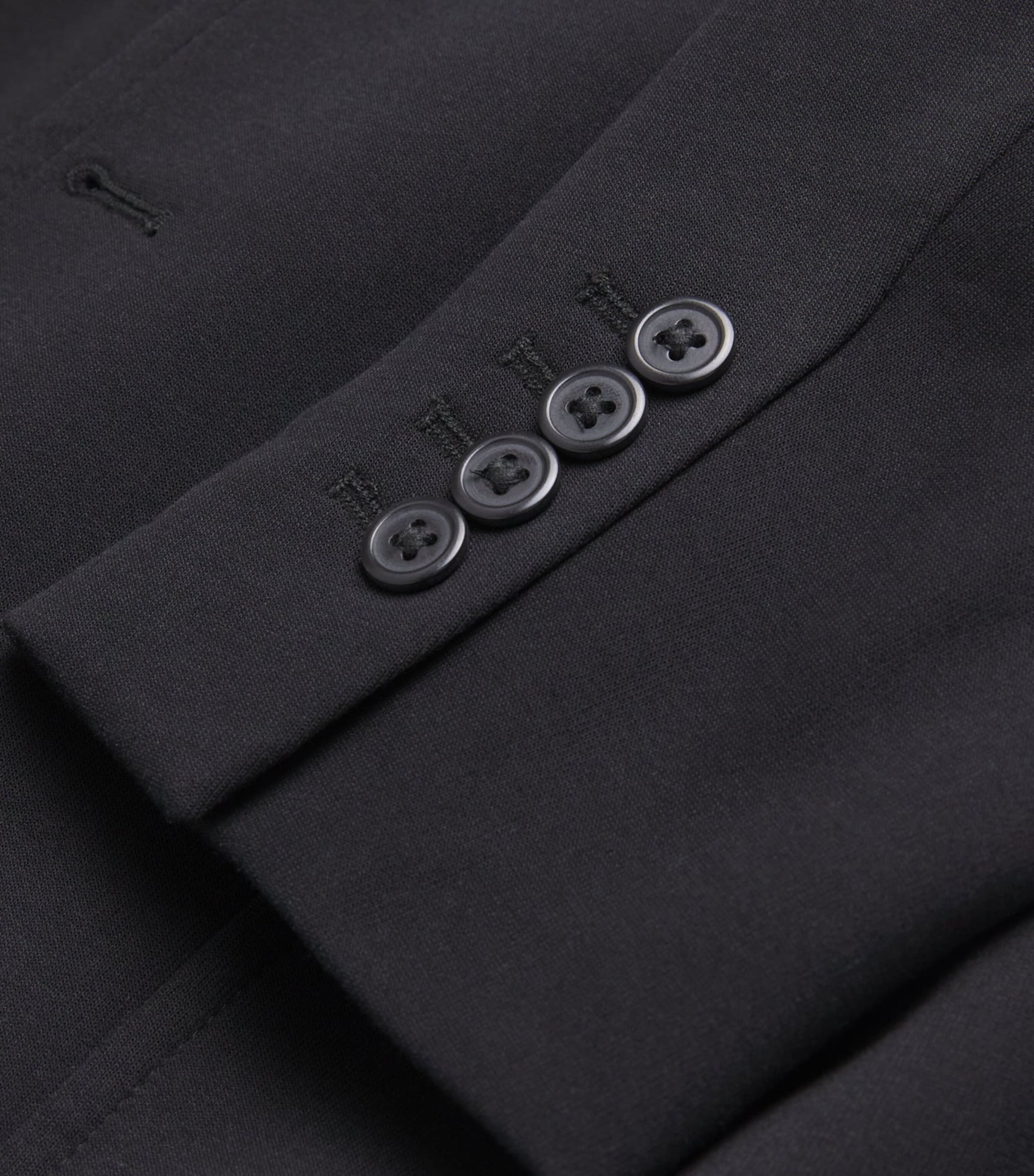 Black Double-Knit Blazer