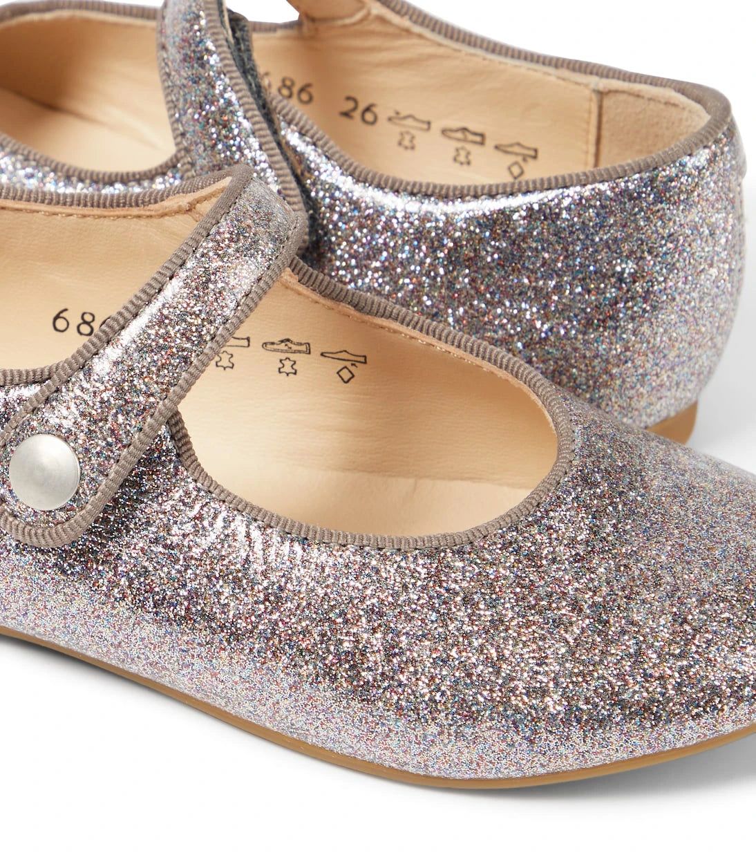 Pom d'Api - Daisy Baby glitter Mary Jane flats