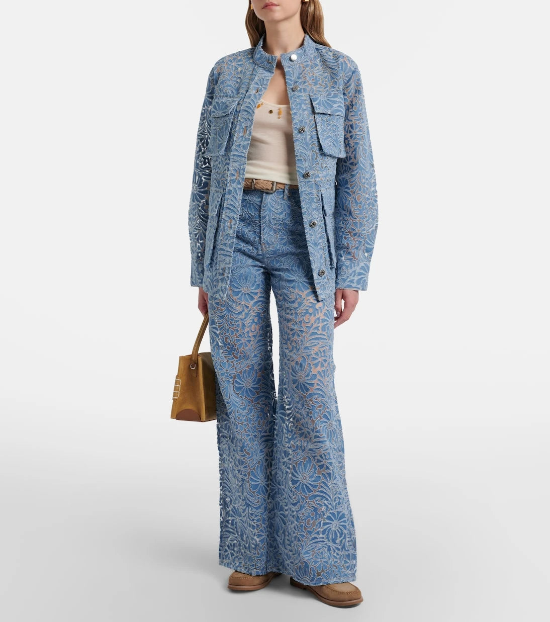 Veronica Beard - Taylor floral wide-leg jeans