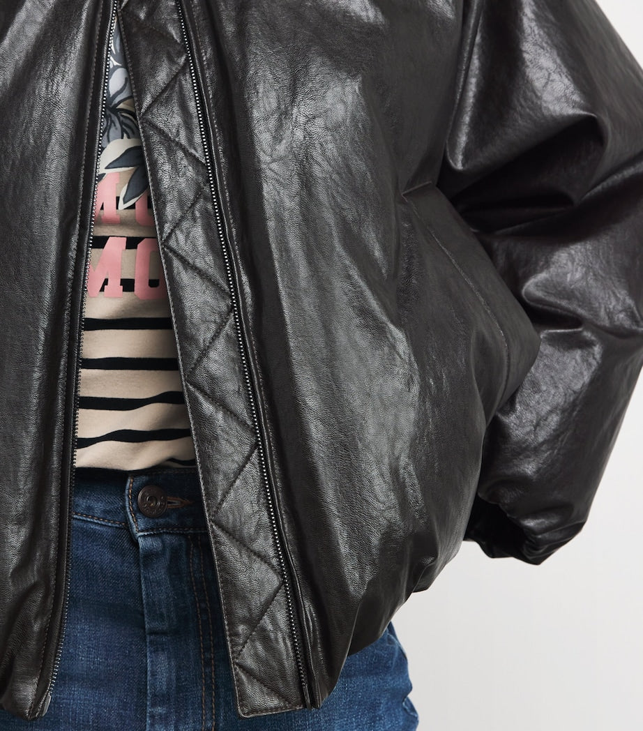 Weekend Max Mara Brown Down Bomber Jacket