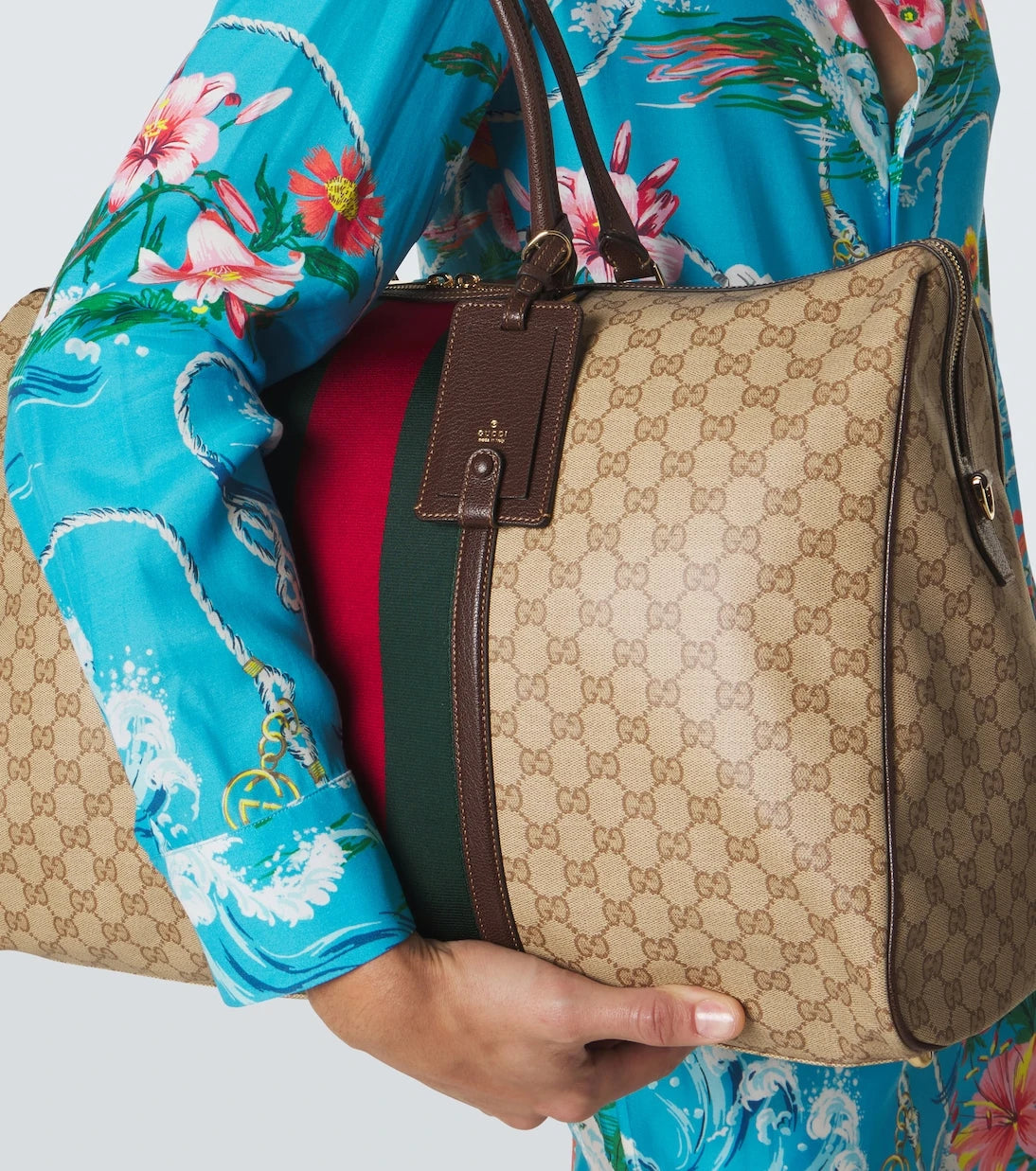 Gucci - GG Web Stripe Medium duffel bag