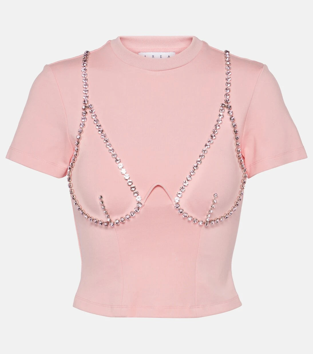 Area - Embellished jersey T-shirt