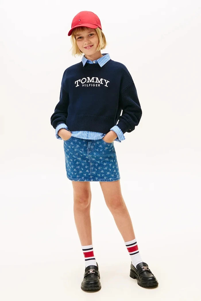 Детски памучен пуловер Tommy Hilfiger