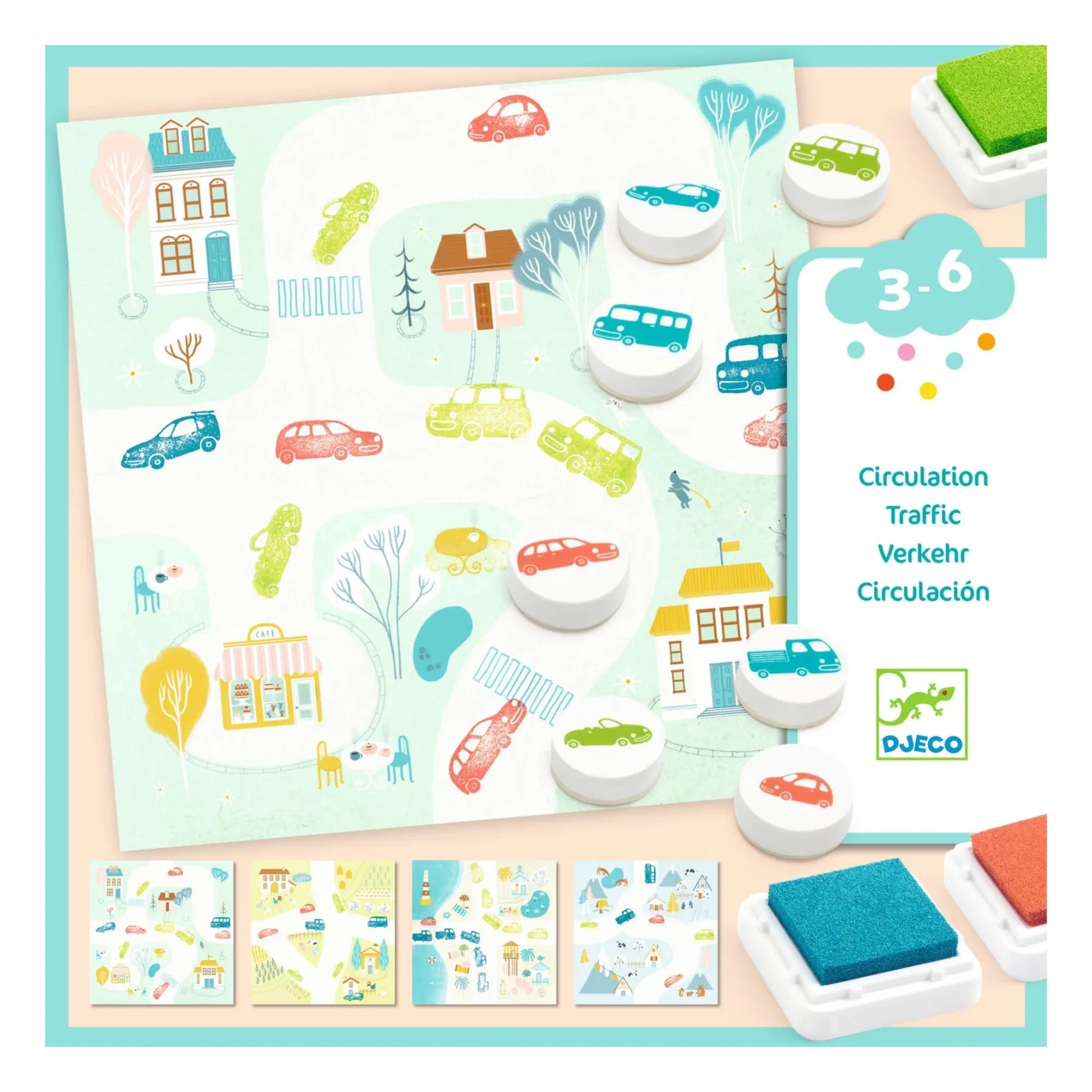 Djeco - Traffic Stamp Activity Kit