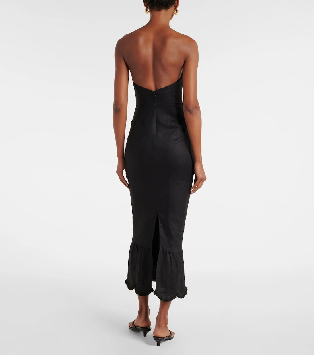 Posse - Essie strapless linen gown