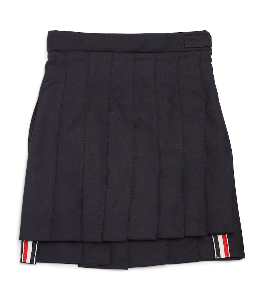 Thom Browne Kids Wool Pleated Skirt (2-12 Years)