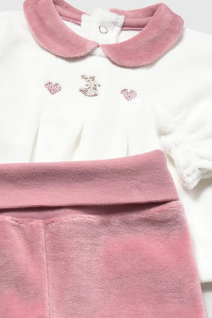 Mayoral Newborn комплект за бебе от кадифе