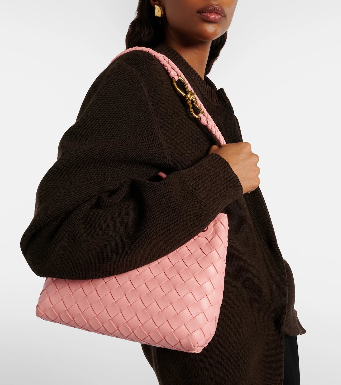 Bottega Veneta - حقيبة أنديامو الصغيرة ذات المقبض العلوي من الجلد