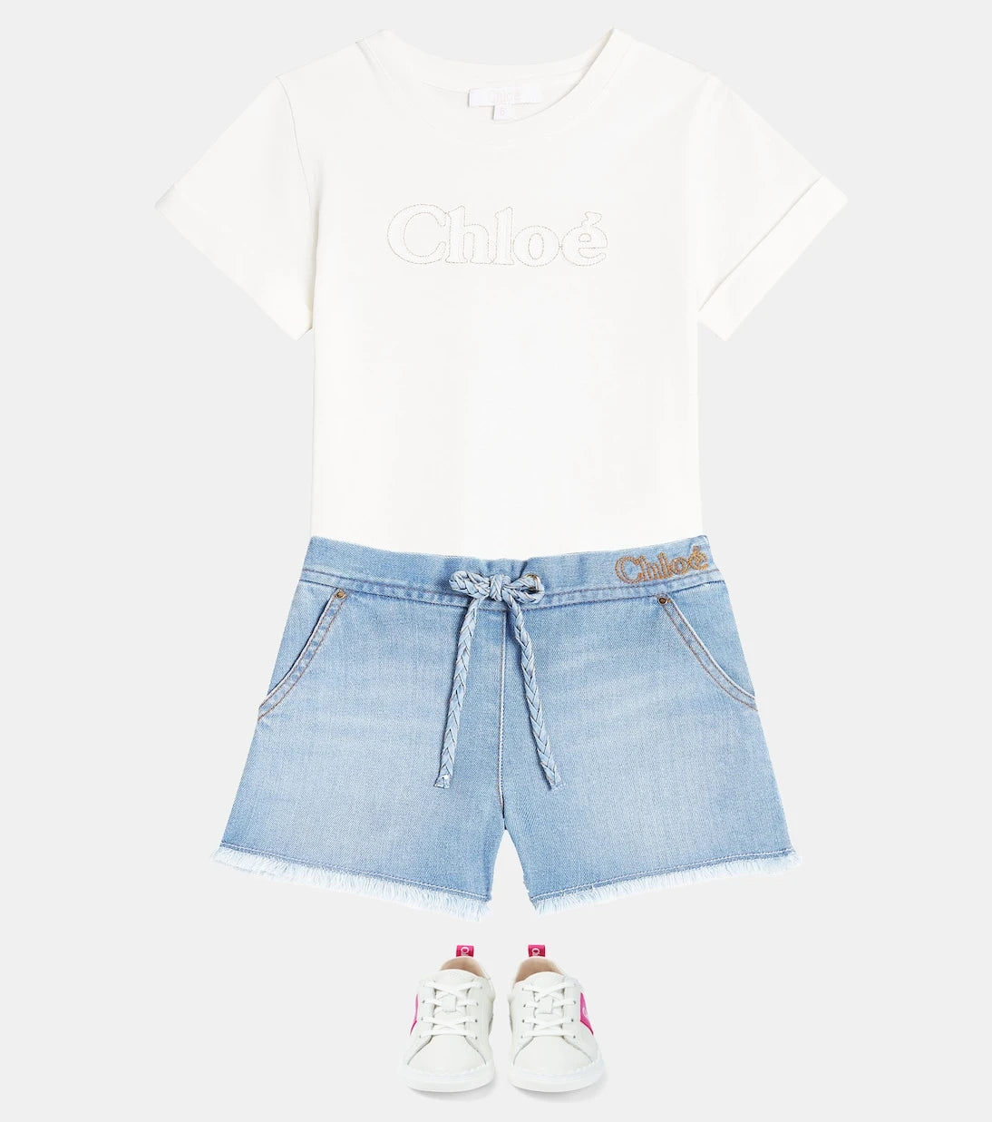 Chloé Kids - شورت جينز