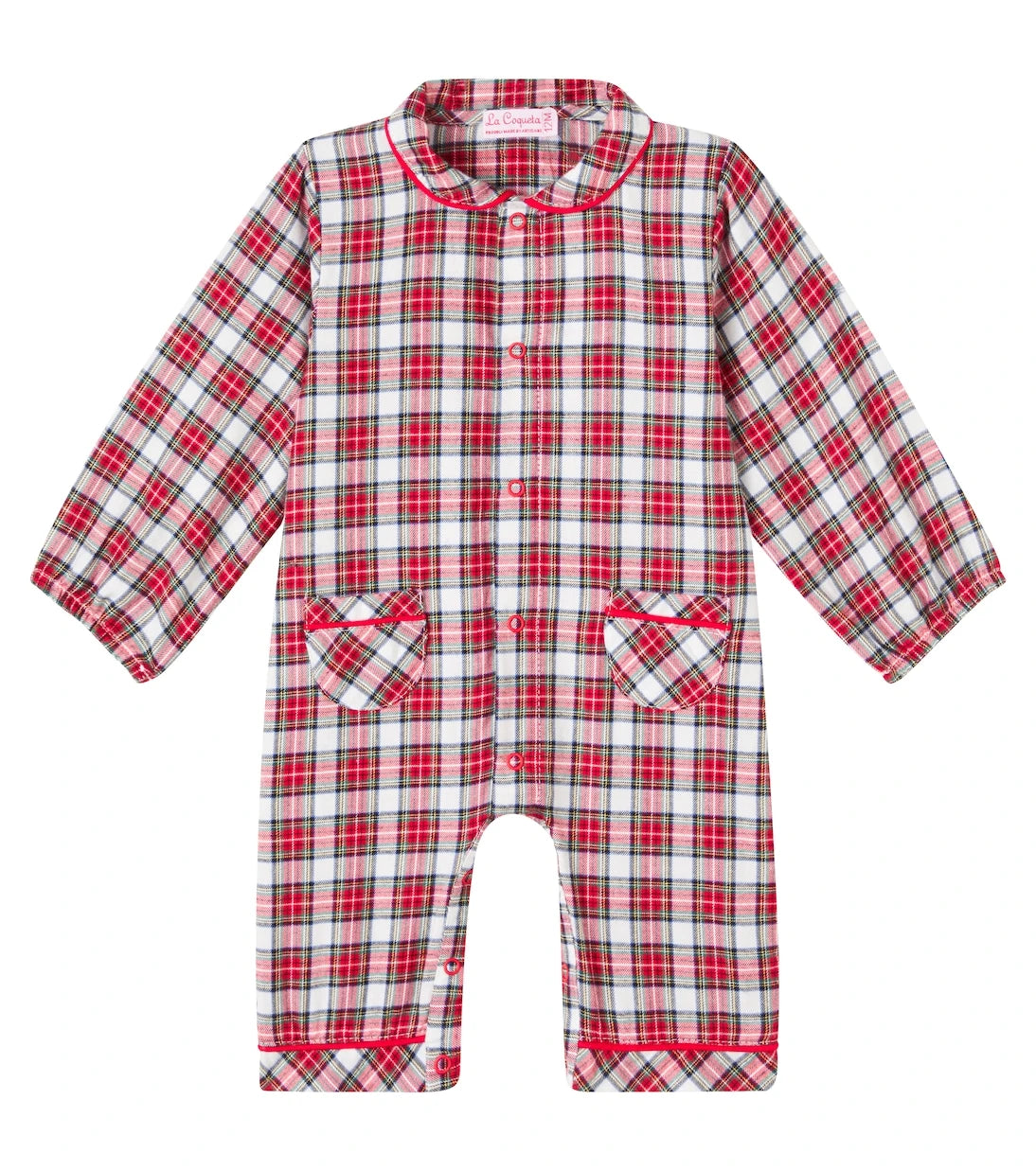 La Coqueta - Baby checked cotton onesie