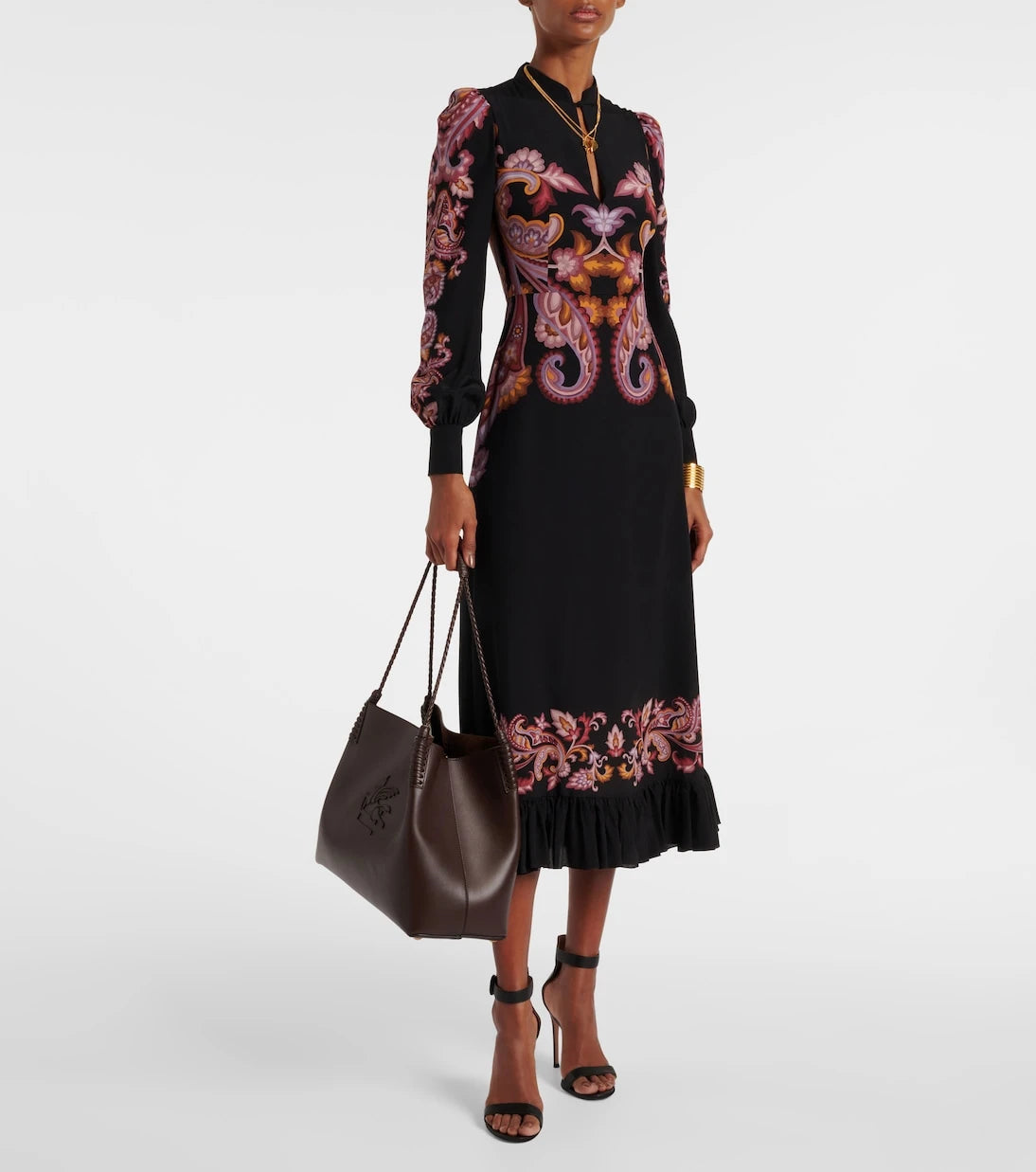 Etro - Paisley silk midi dress