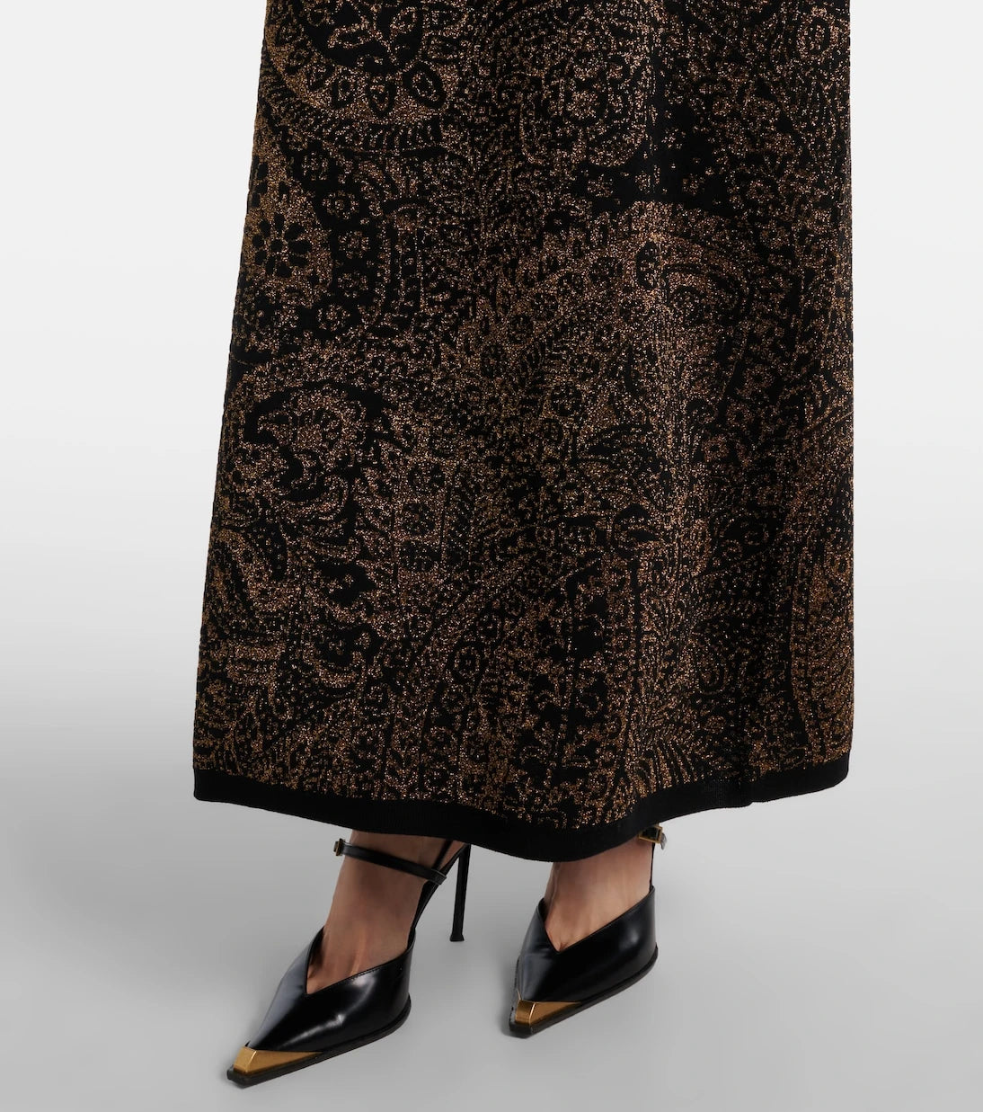 Etro - Wool-blend jacquard maxi dress