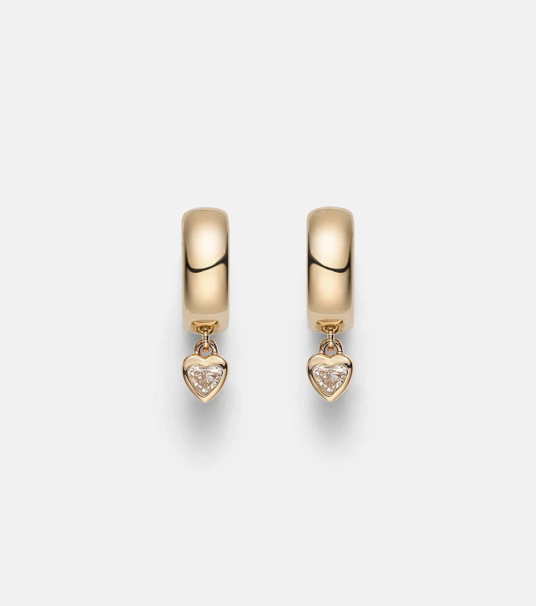 Roxanne First - 14kt gold hoop earrings with diamonds