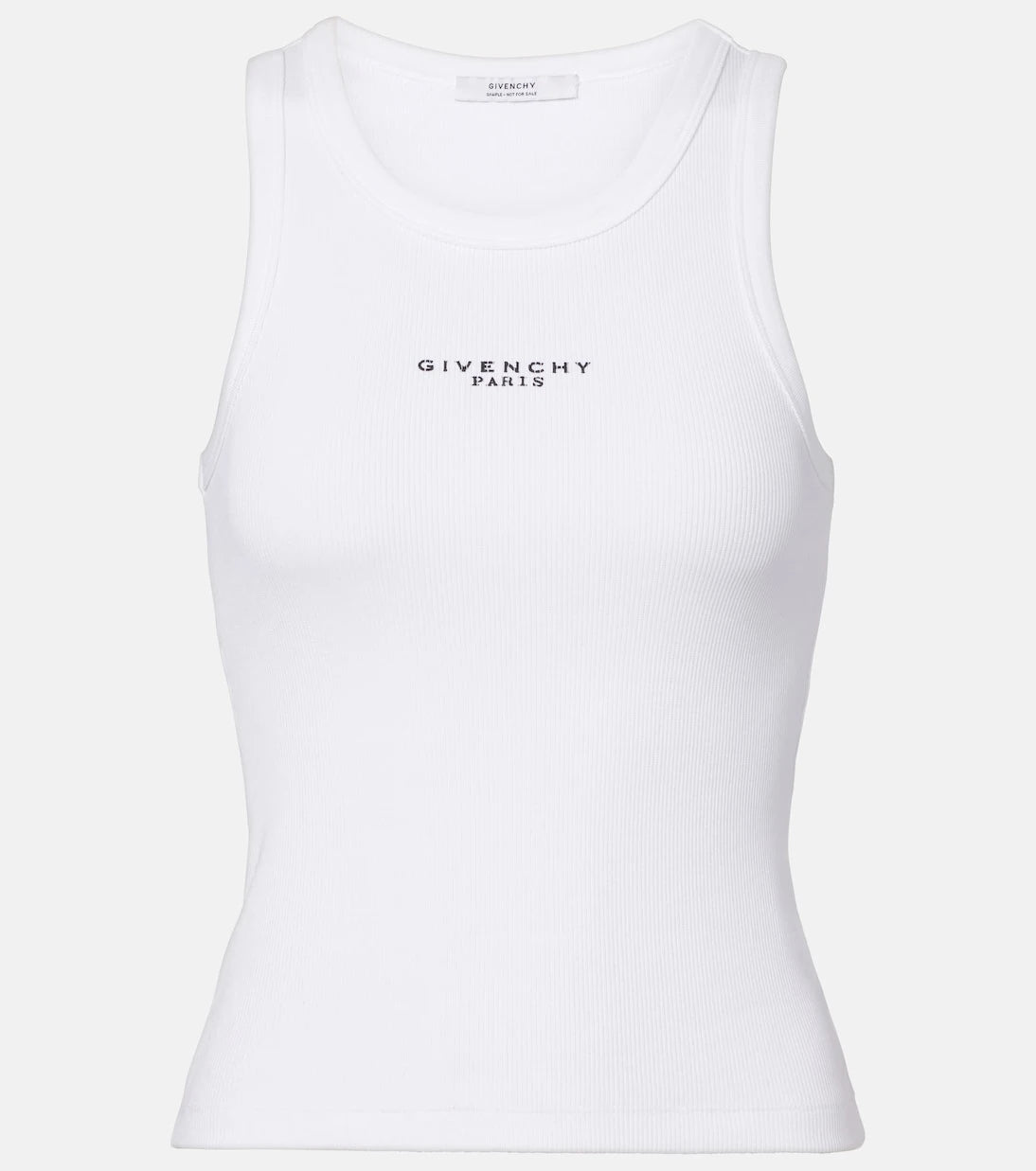 Givenchy - Logo ribbed-knit cotton jersey tank top