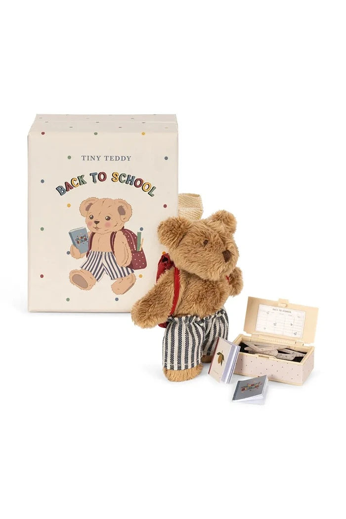 Konges Sløjd Çocuklar için Peluş Oyuncak TINY TEDDY BACK TO SCHOOL