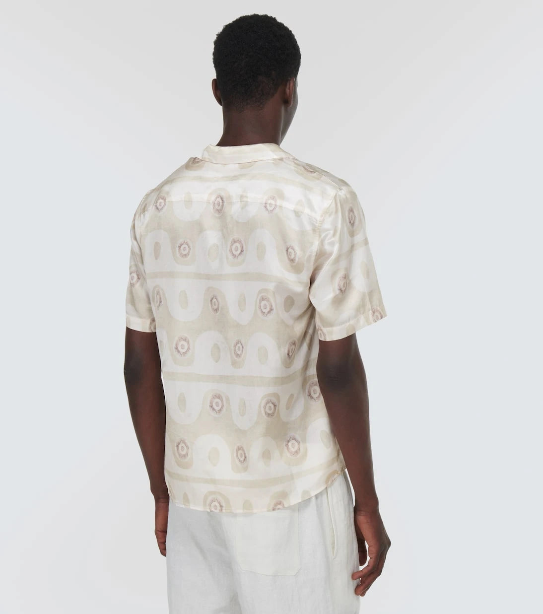 Commas - Printed silk and cotton shirt