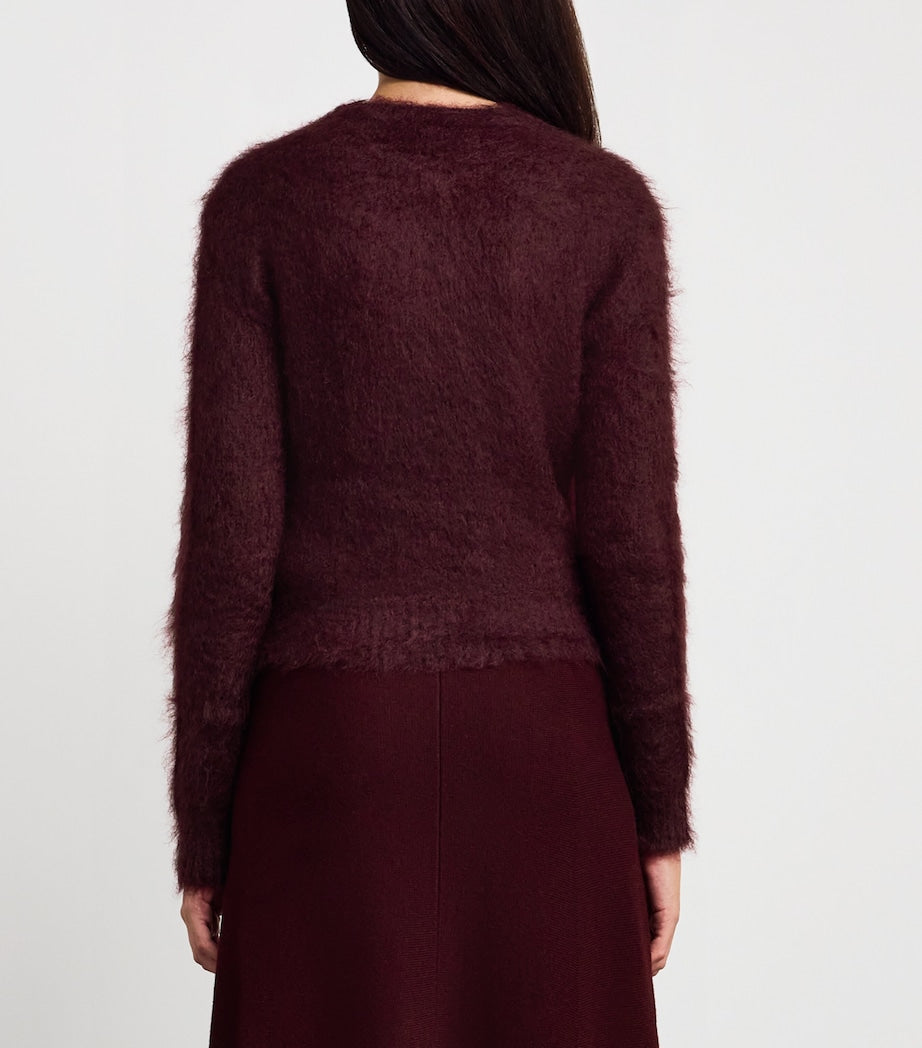 Max Mara Red Mohair-Blend Sweater