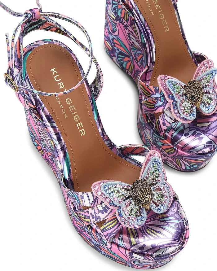 Kurt Geiger London Butterfly Ankle Tie Wedge Skoseli Platform Sandalet