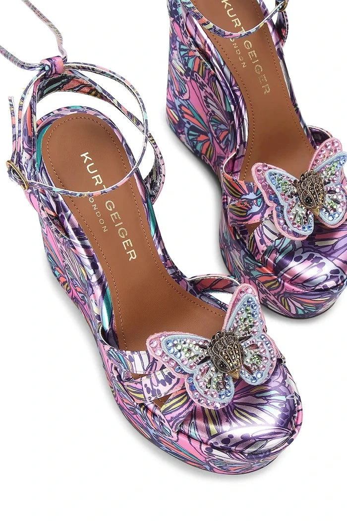 Kurt Geiger London Butterfly Ankle Tie Wedge Skoseli Platform Sandalet