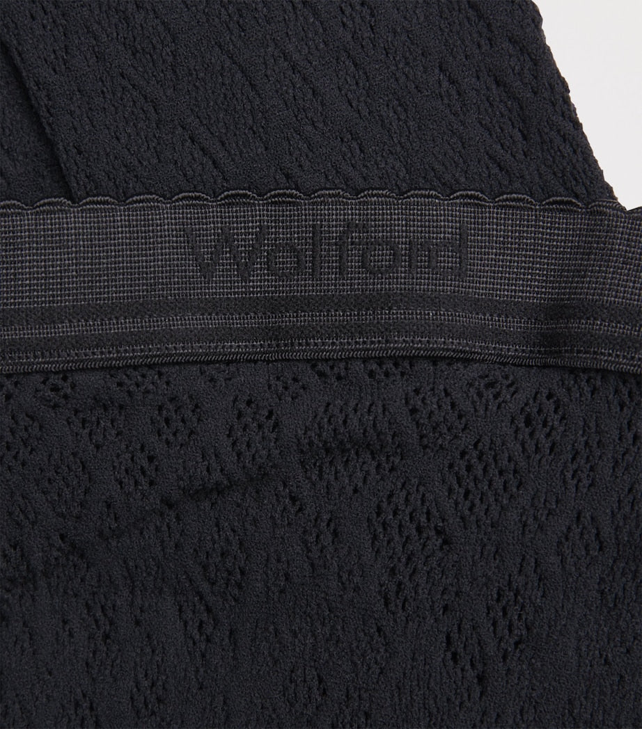 Wolford Black Net Reptile Tights