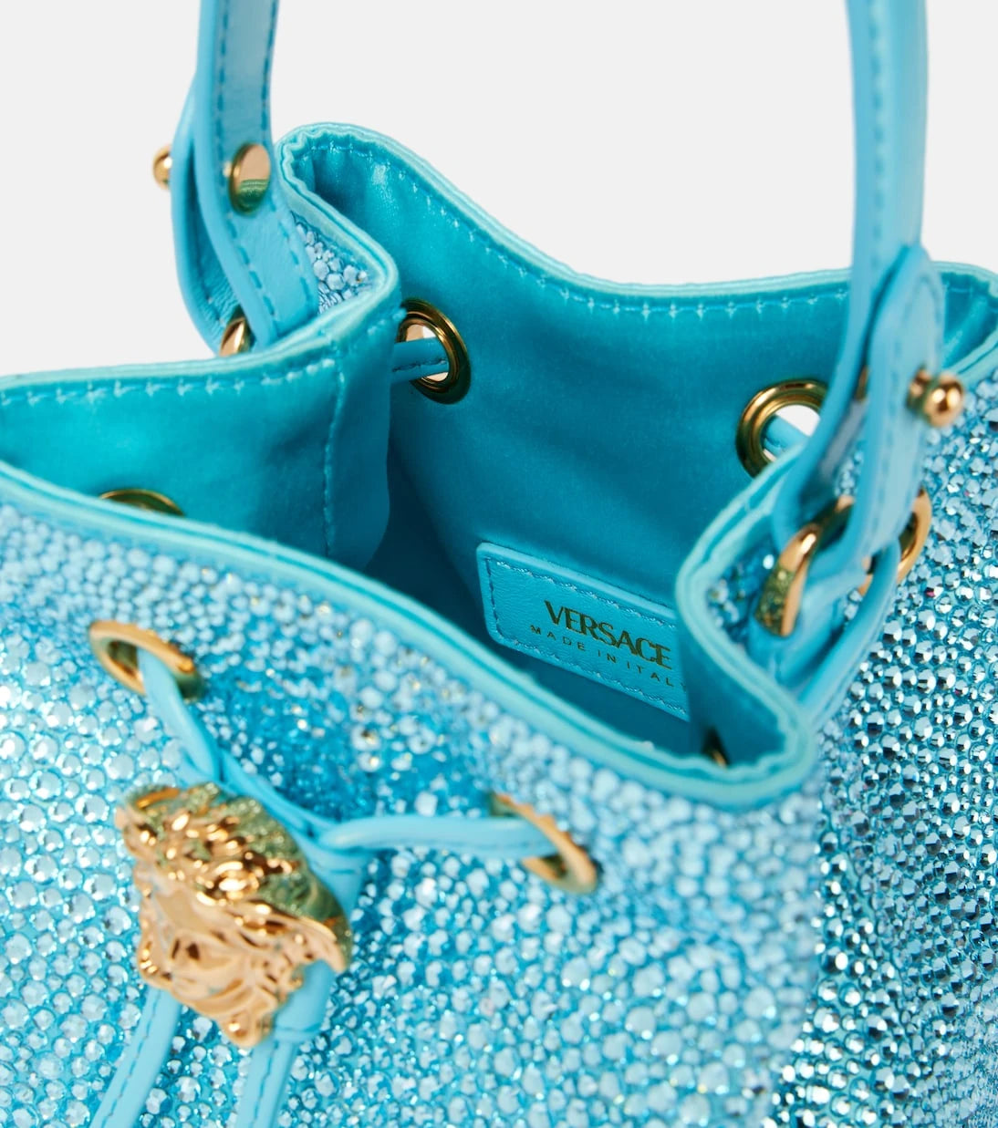 Versace - La Medusa Medium embellished bucket bag