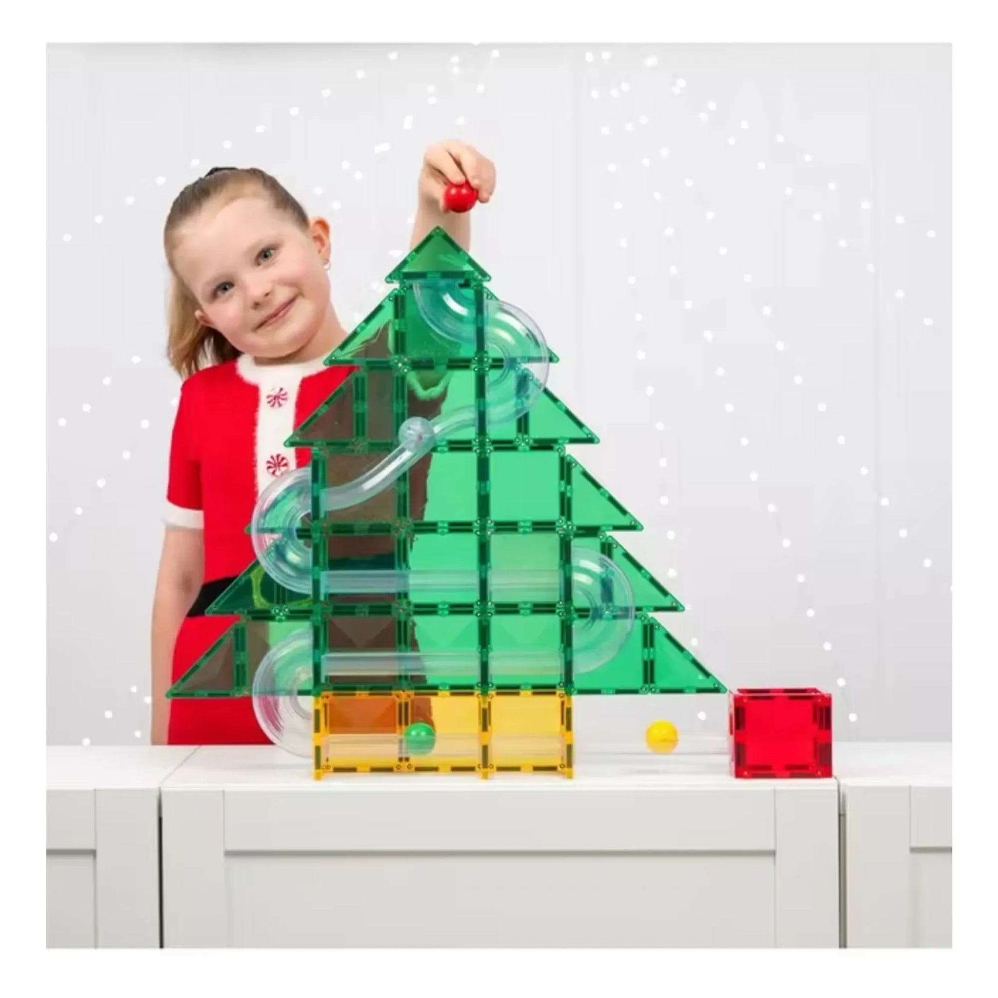 Connetix - Christmas Tree Ball Run pack - 71 pieces
