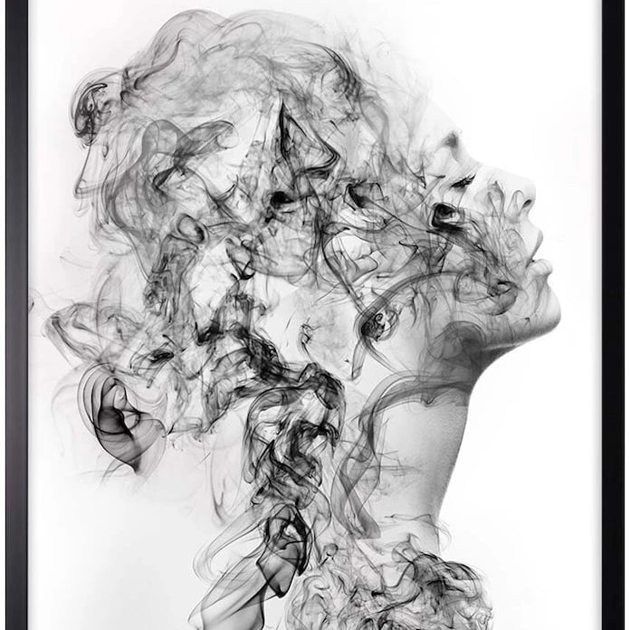 Çerçeveli Kağıt Üzerine Duvar Dekorasyonu 50x70 cm
