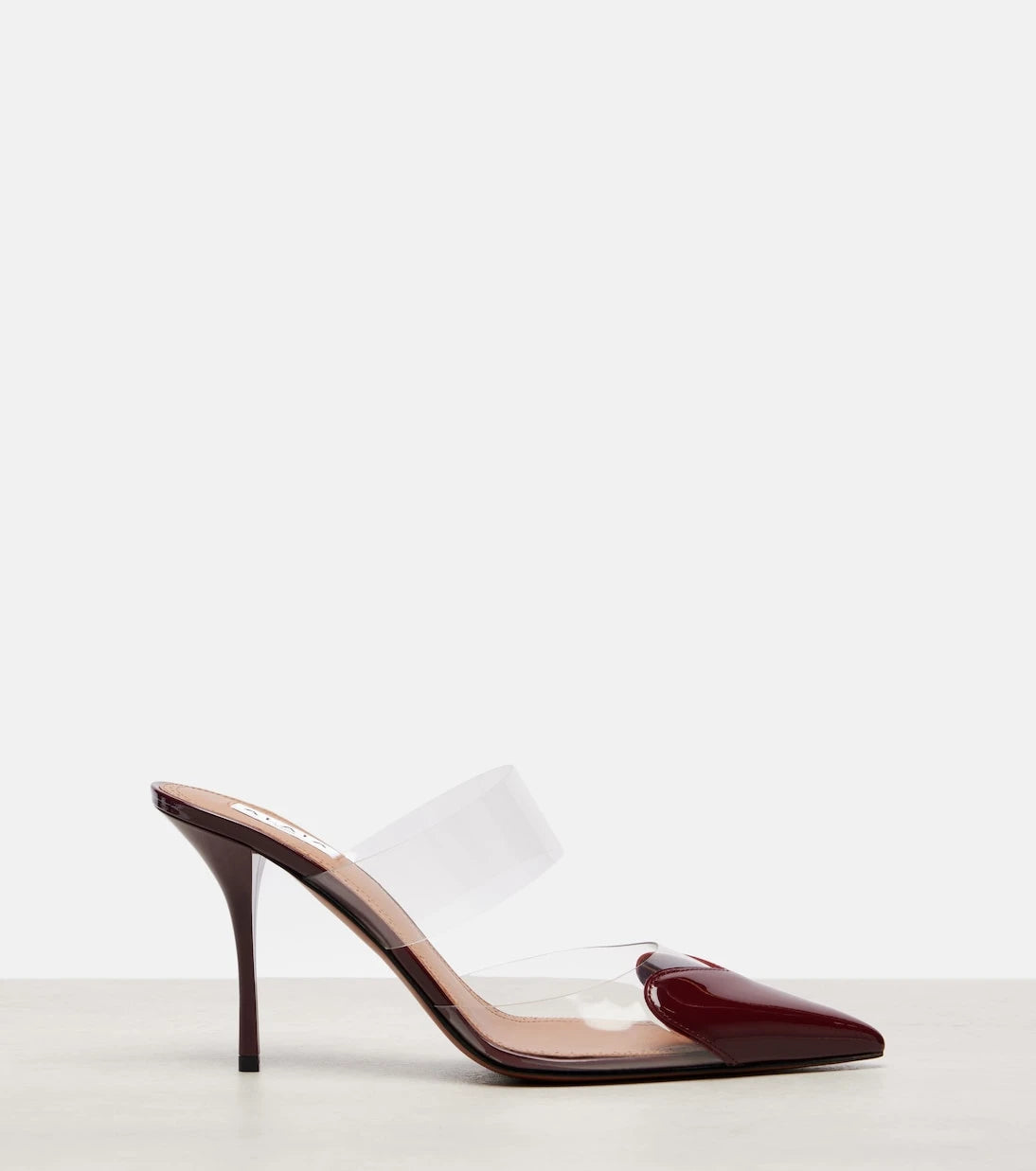 Alaïa - Le Cœur 90 patent leather and PU mules