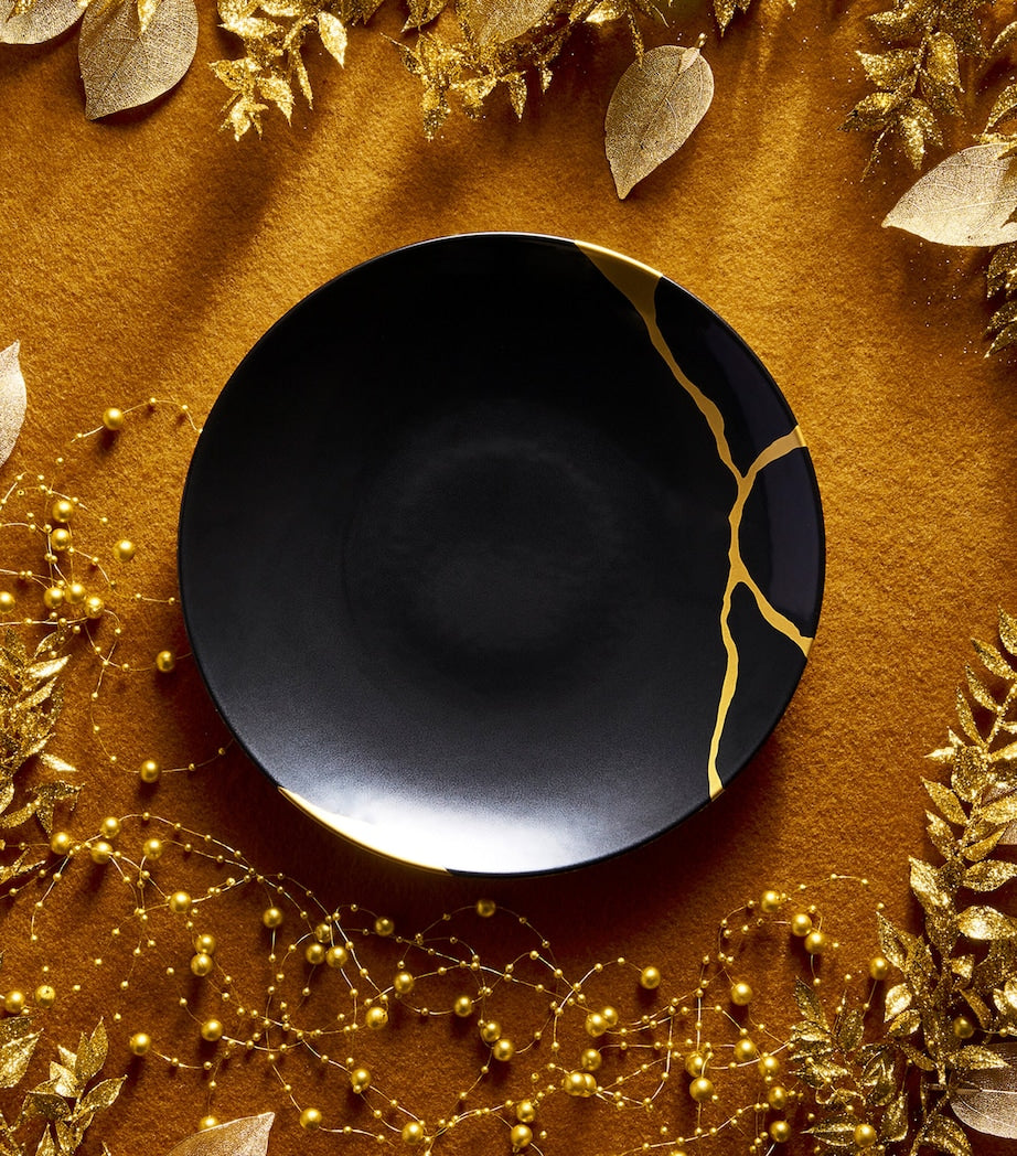 Kintsugi Charbon Dessert Plate (21cm)