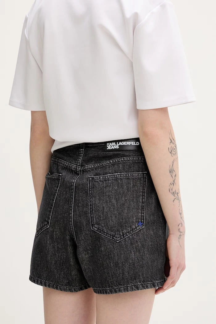 Karl Lagerfeld Jeans kısa pantolon kadın pamuklu