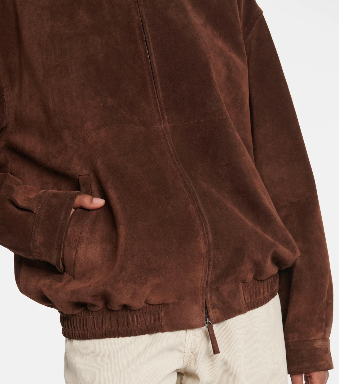 The Row - Roana suede bomber jacket