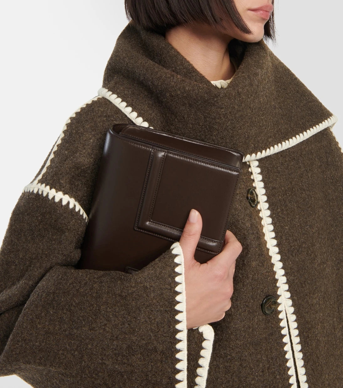 Toteme - Embroidered wool-blend scarf jacket