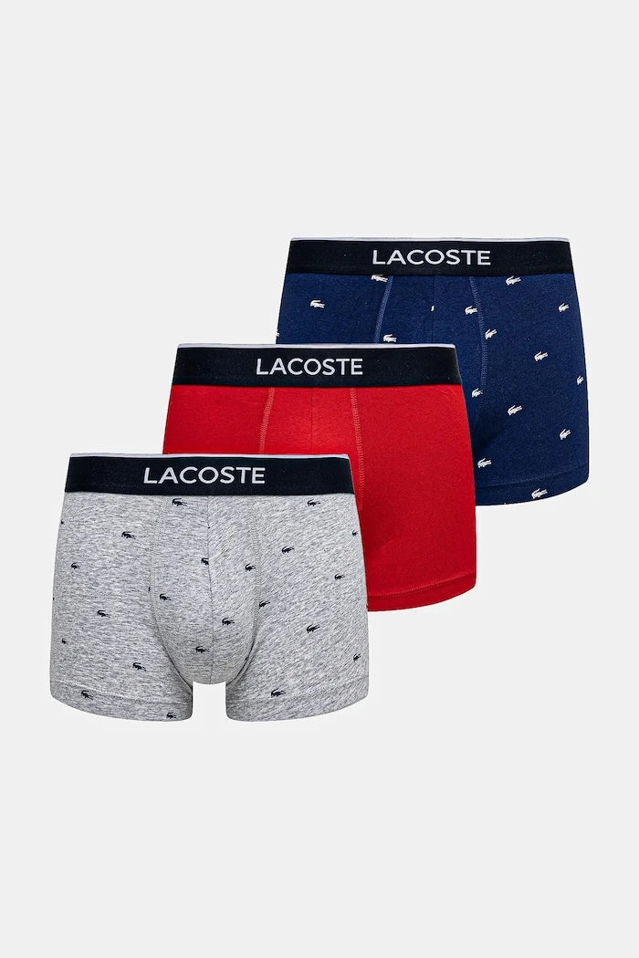 Lacoste erkek pamuklu elastan dar kesim boxer 3'lü