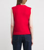 Red Alpaca-Blend Knitted Vest