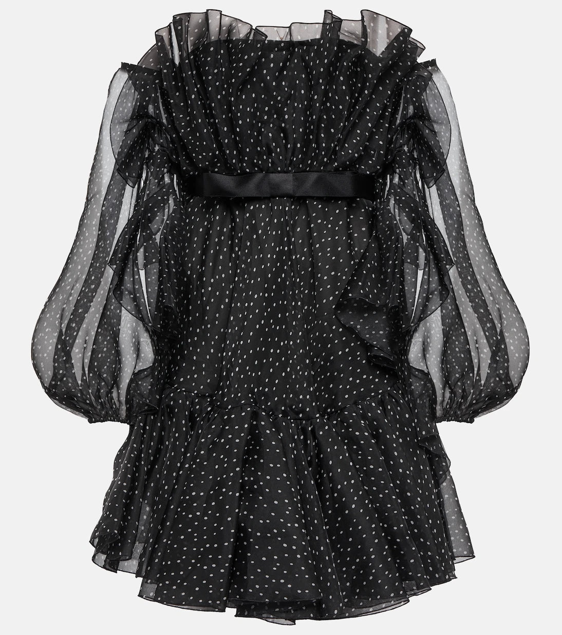 Giambattista Valli - Polka-dot strapless silk mini dress