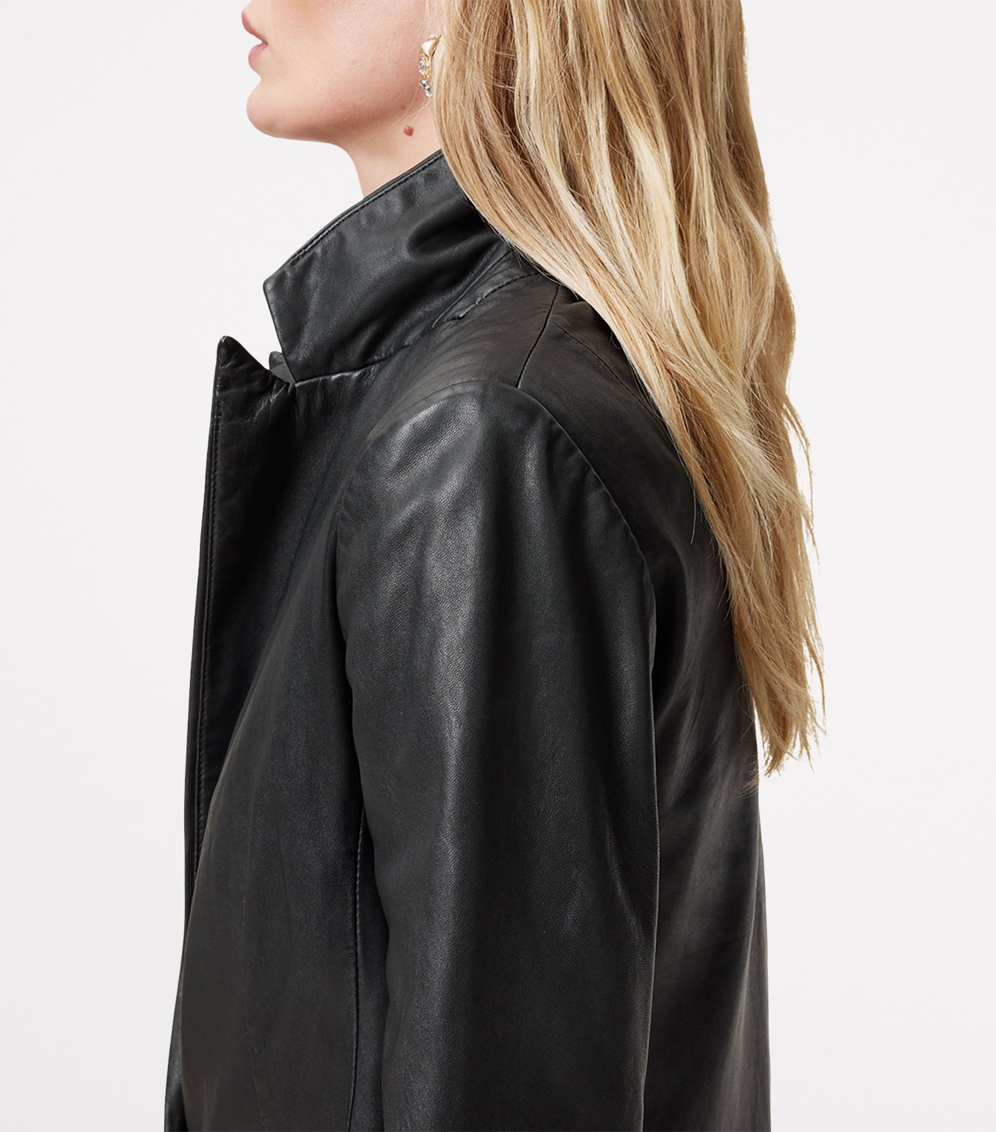 Black Leather Deri Blazer