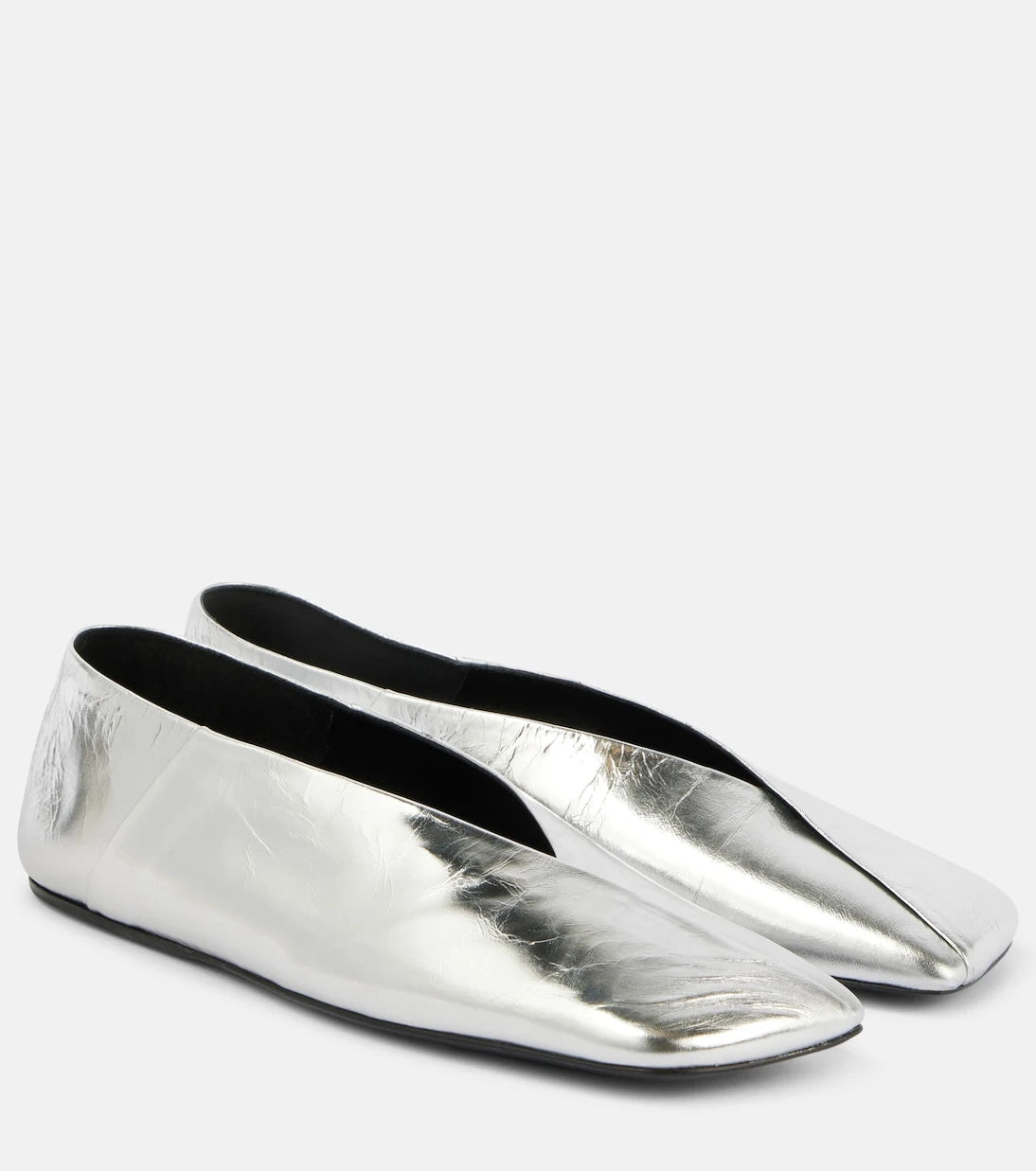 Jil Sander - Metallic leather ballet flats