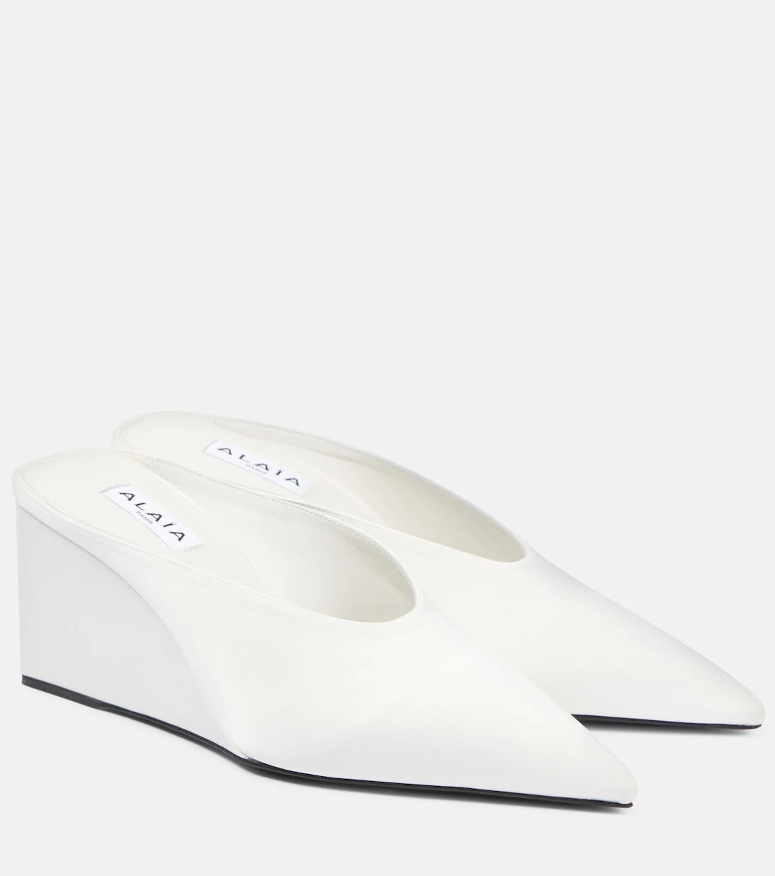 Alaïa - Cube Pointy 75 satin wedges