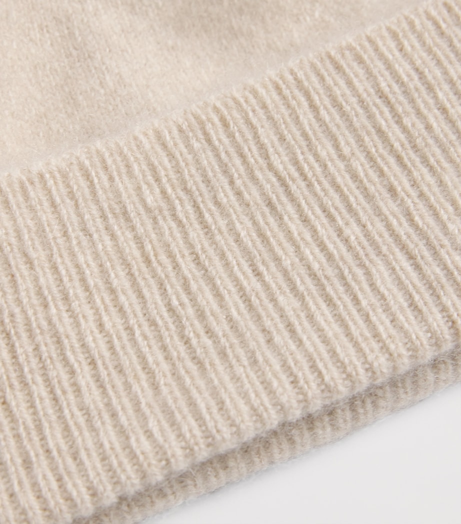 Joseph Beige Cashmere-Blend Brushed Beanie