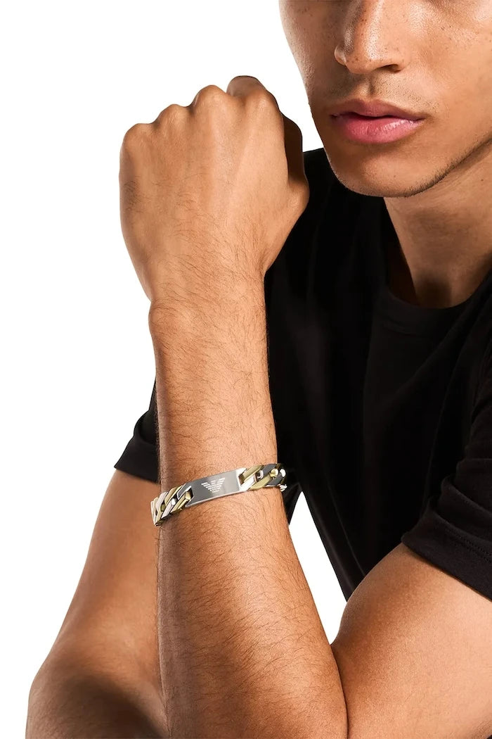 Emporio Armani гривна мъжка от неръждаема стомана Eagle Logo