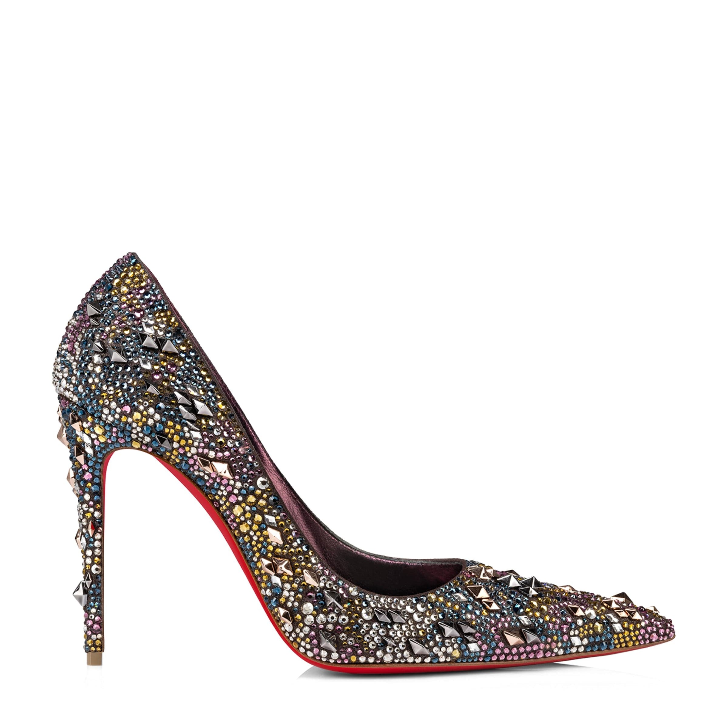 Christian Louboutin Red Kate Max Strass Eternity Suede Pumps 100