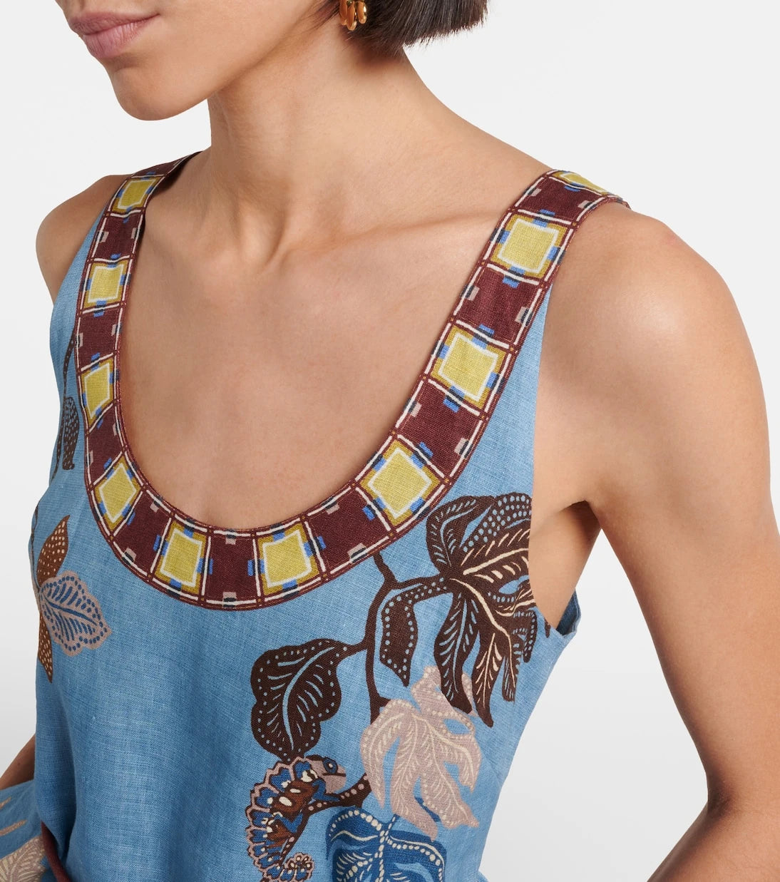 Alémais - Georgie printed linen midi dress