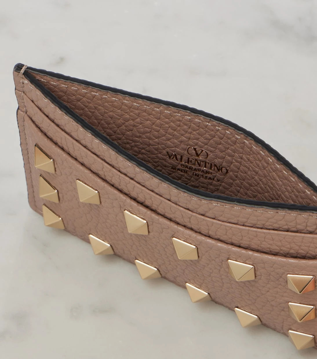Valentino Garavani - Rockstud leather card holder